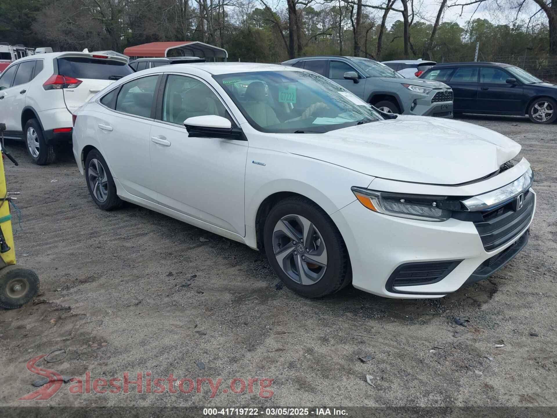 2019 HONDA INSIGHT — VIN 19XZE4F54KE033788