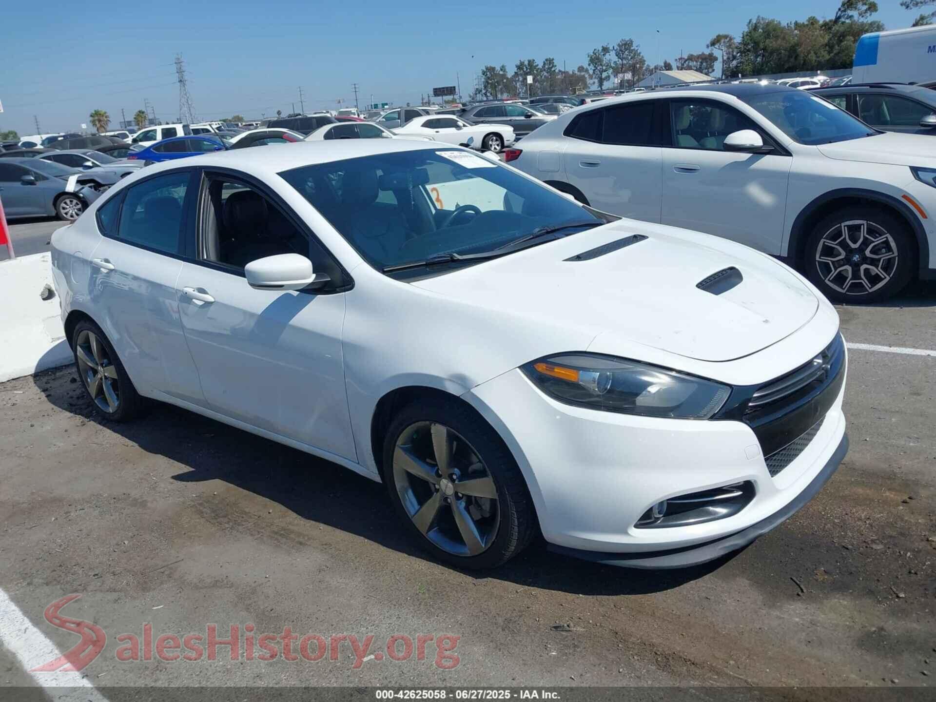 2016 DODGE DART — VIN 1C3CDFEB1GD728240