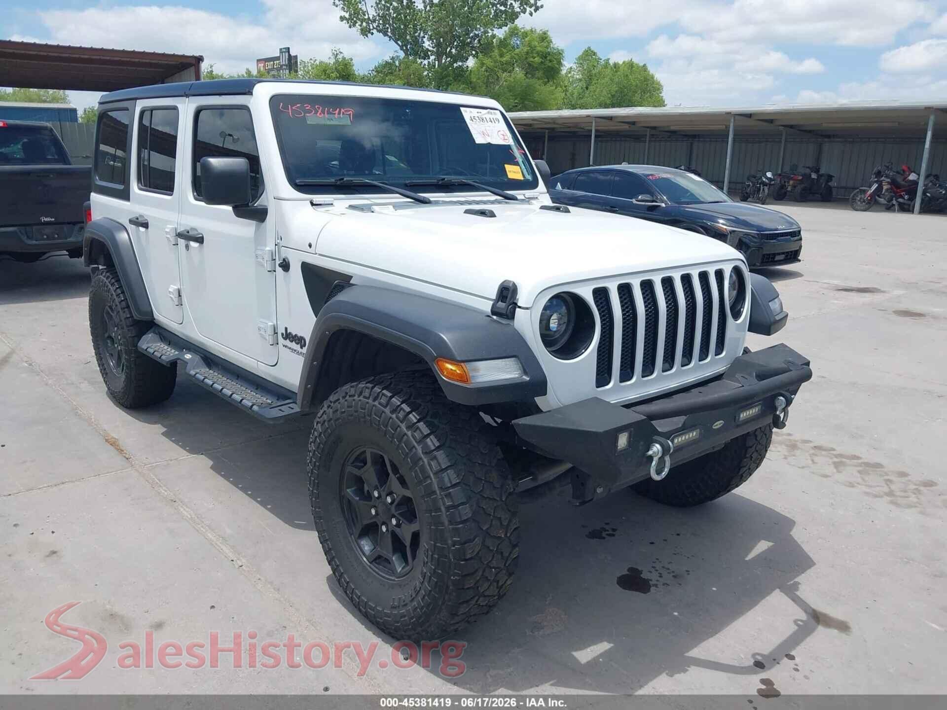 2022 JEEP WRANGLER UNLIMITED — VIN 1C4HJXDN6NW164467