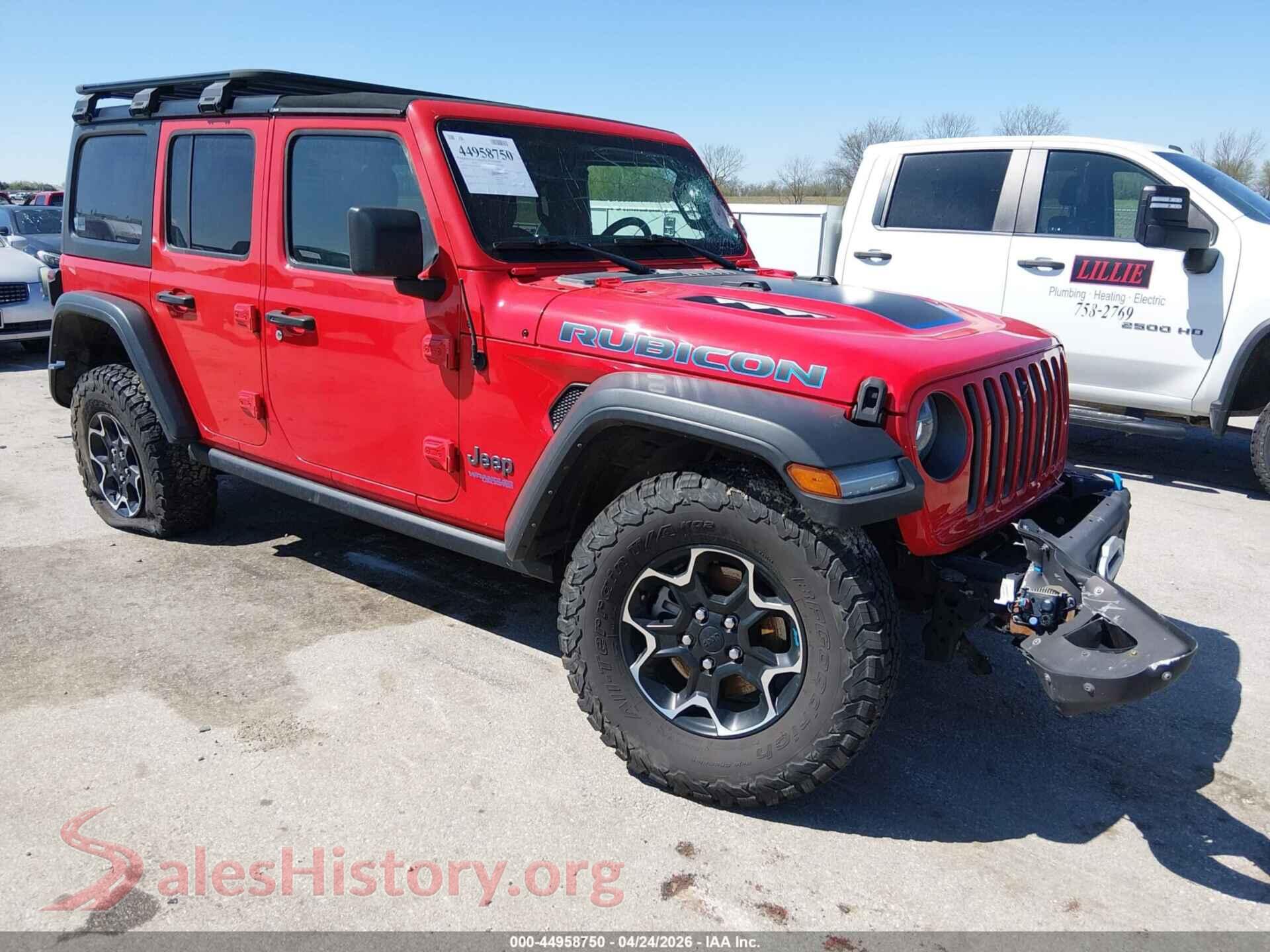 2022 JEEP WRANGLER 4XE — VIN 1C4JJXR64NW184154