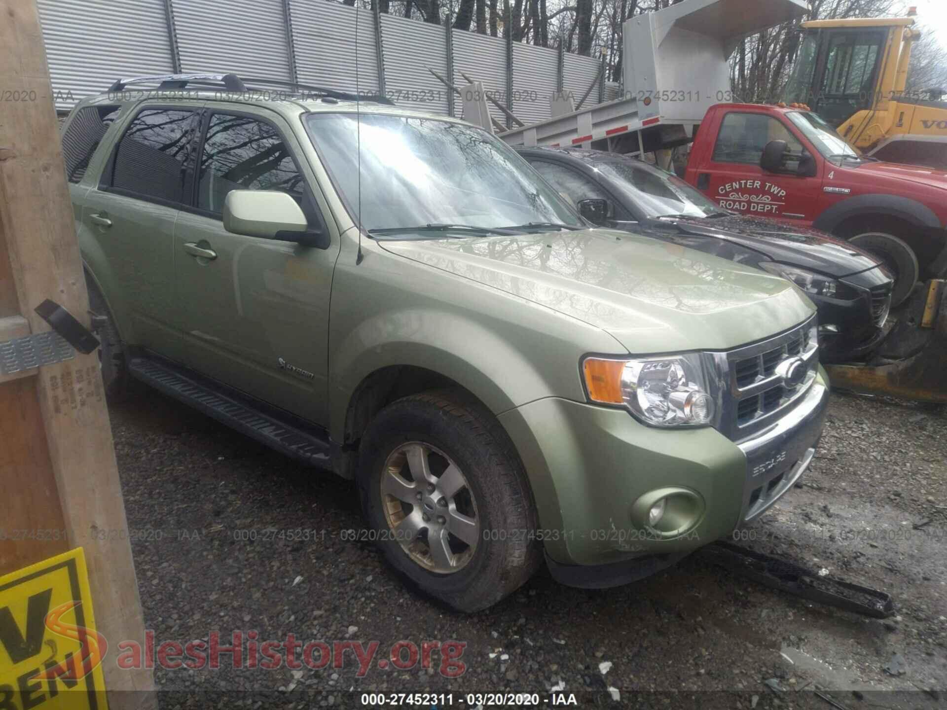 2009 FORD ESCAPE — VIN 1FMCU59369KB25691