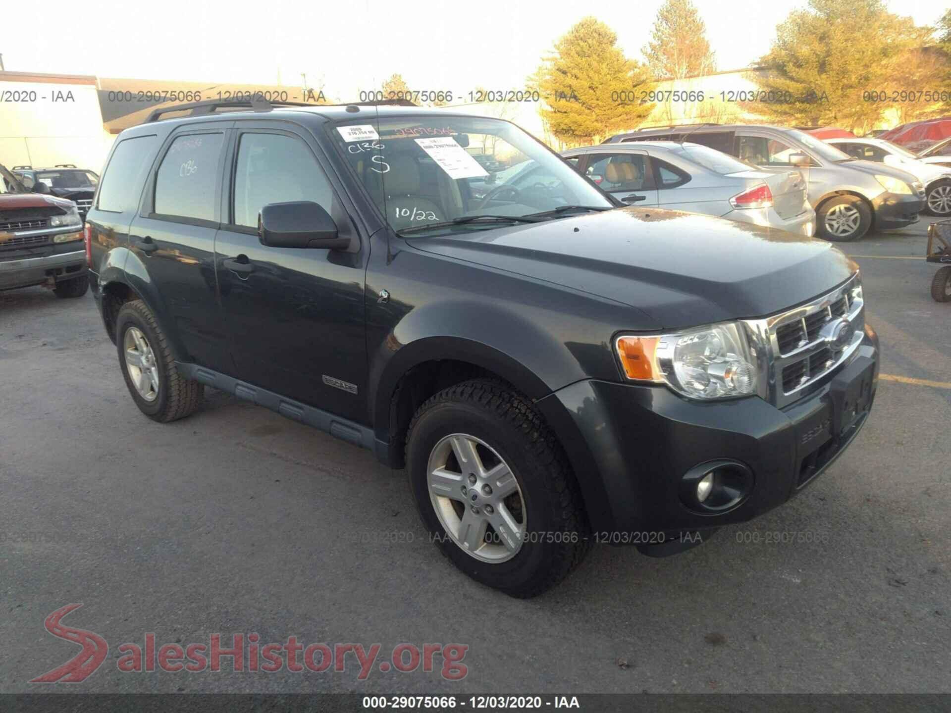 2008 FORD ESCAPE — VIN 1FMCU59HX8KB08113