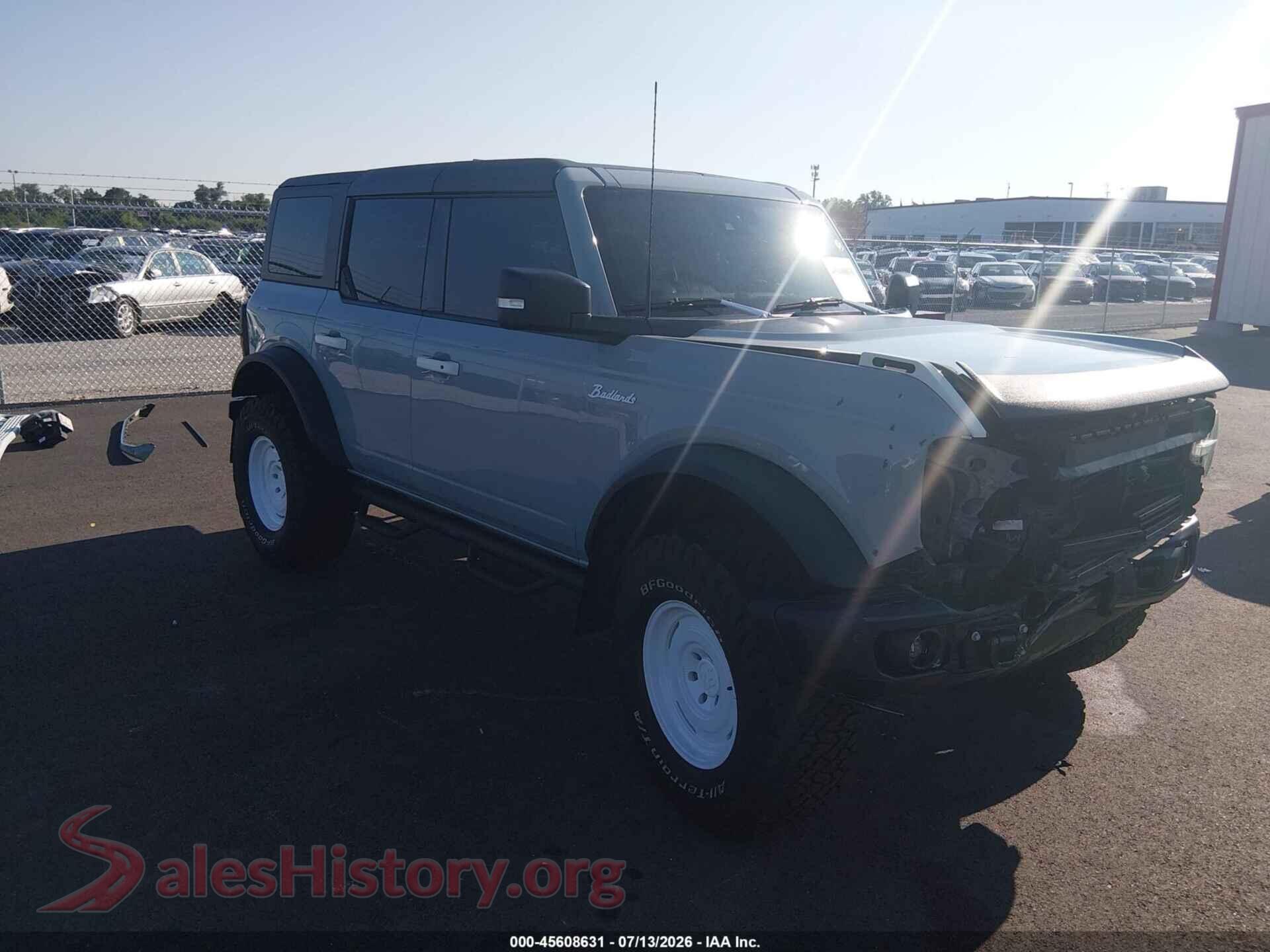 2022 FORD BRONCO — VIN 1FMEE5DP3NLB71385