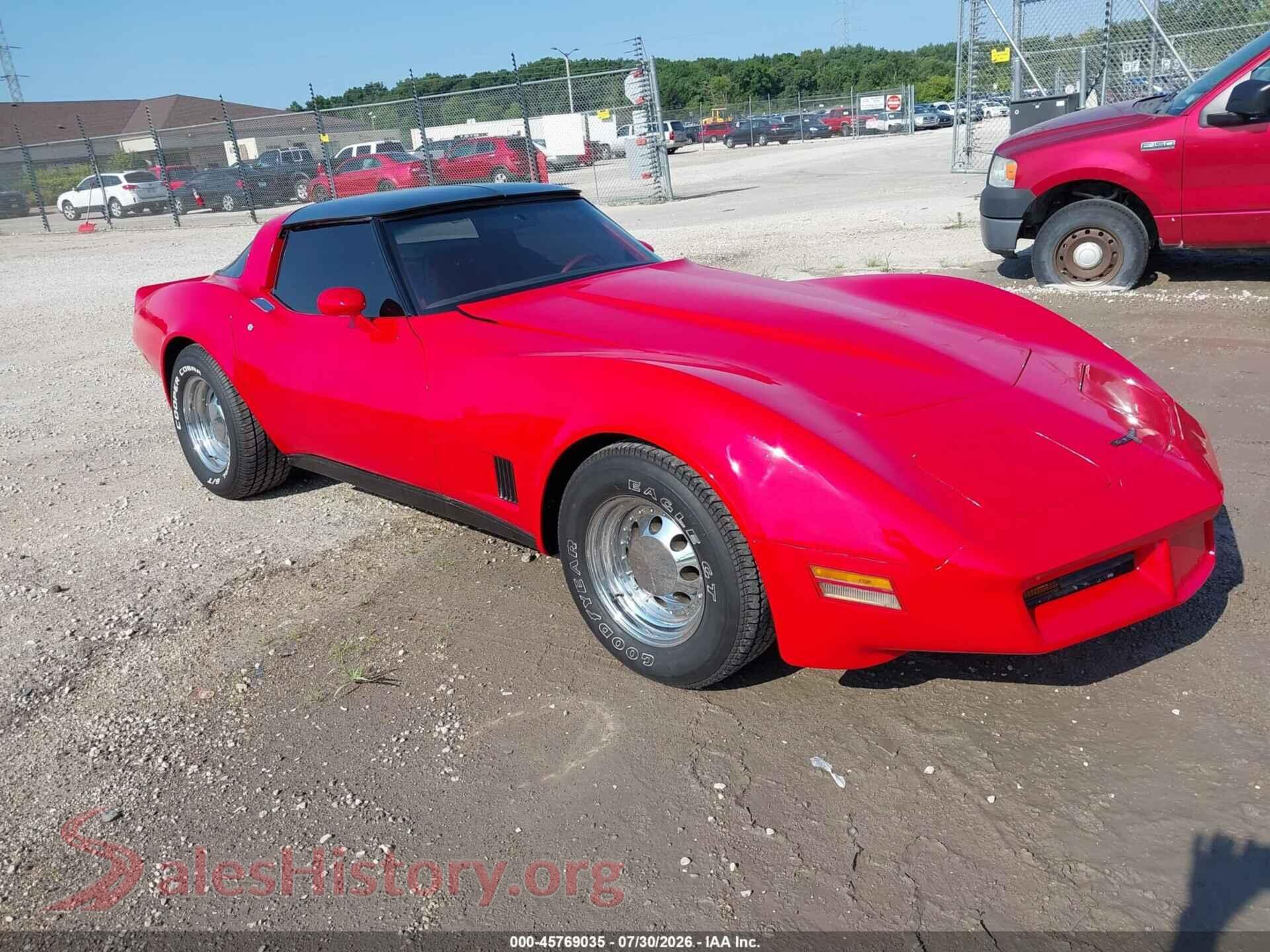1981 CHEVROLET CORVETTE — VIN 1G1AY876XBS401853