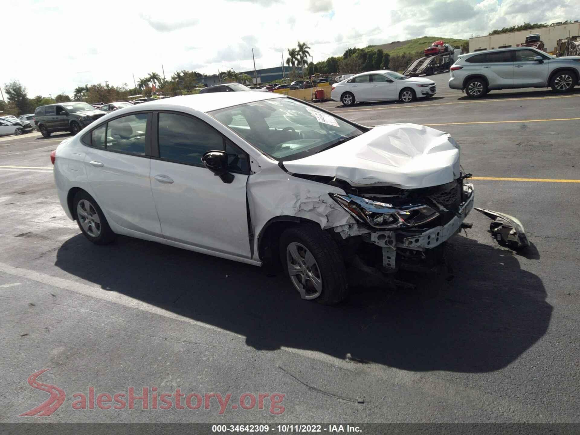 2016 CHEVROLET CRUZE — VIN 1G1BC5SM5G7266833