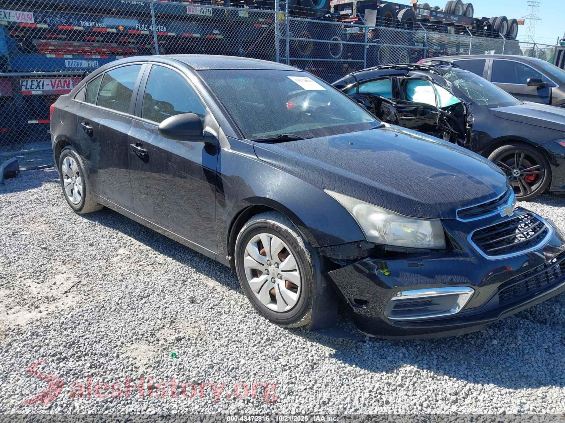 2015 CHEVROLET CRUZE — VIN 1G1PA5SH6F7237256