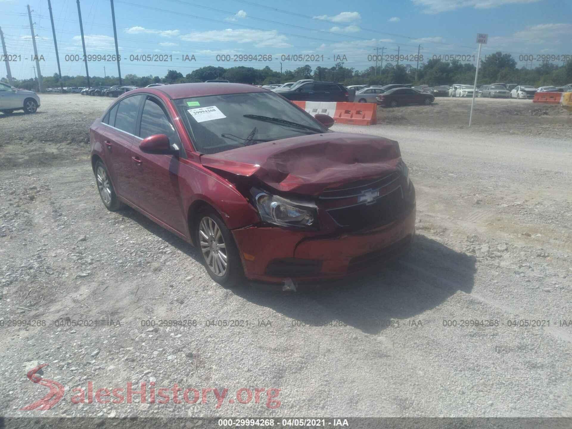 2012 CHEVROLET CRUZE — VIN 1G1PJ5SC0C7261892