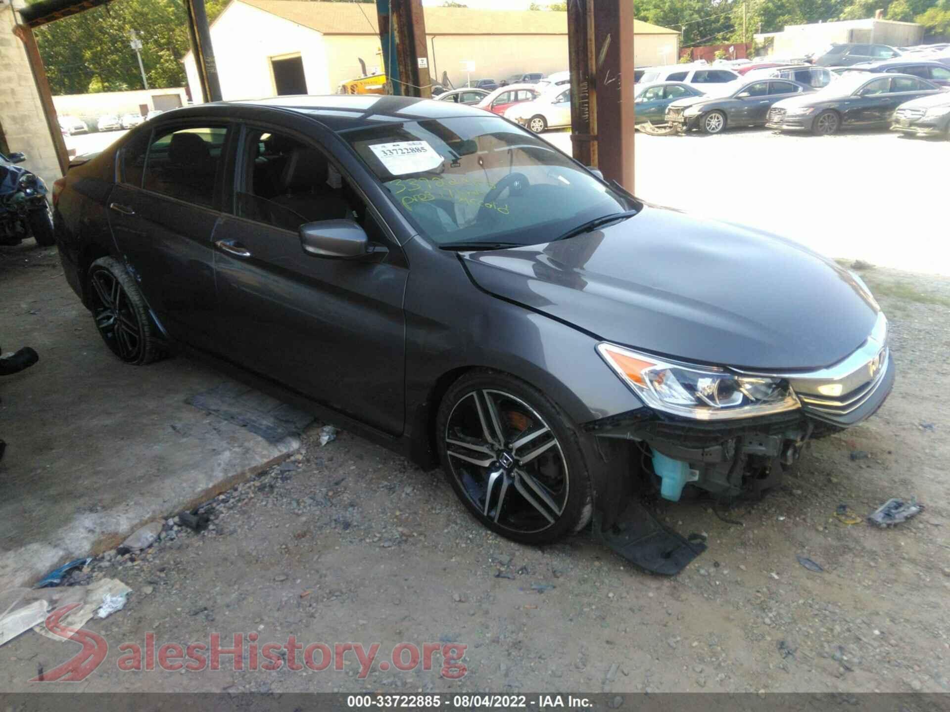 2017 HONDA ACCORD SEDAN — VIN 1HGCR2F51HA220871