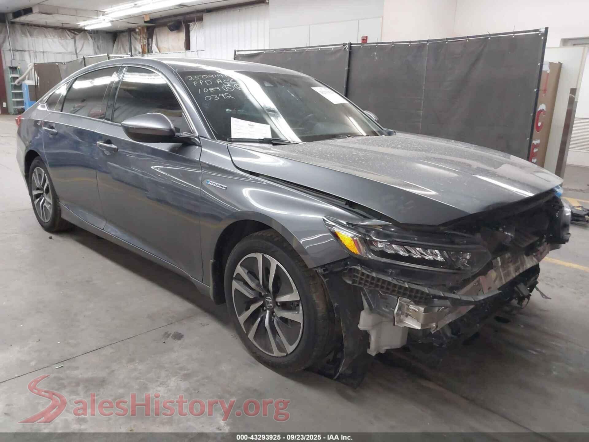 2021 HONDA ACCORD HYBRID — VIN 1HGCV3F16MA000392