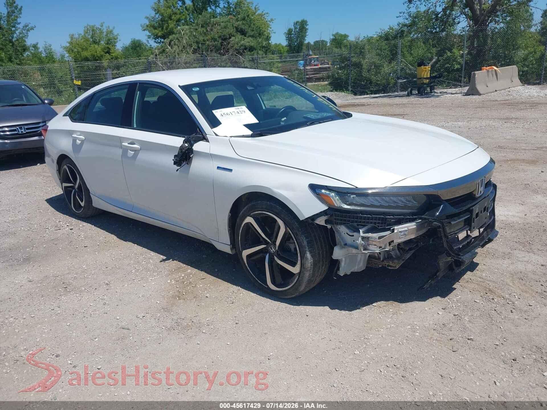 2022 HONDA ACCORD HYBRID — VIN 1HGCV3F23NA035868