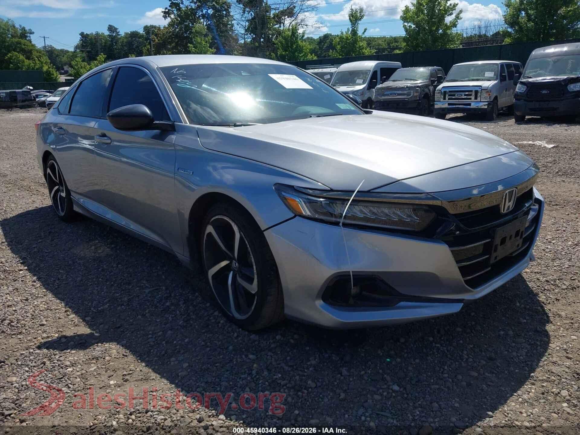 2022 HONDA ACCORD HYBRID — VIN 1HGCV3F24NA022661