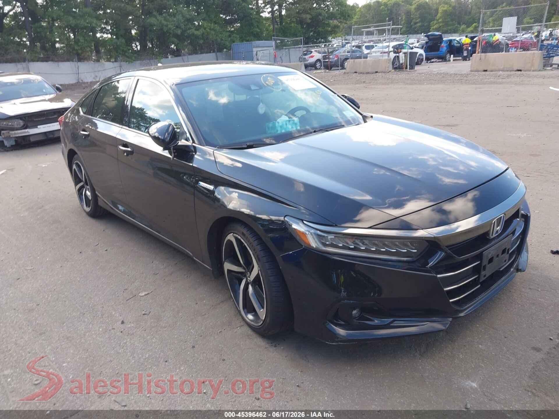 2022 HONDA ACCORD HYBRID — VIN 1HGCV3F25NA015010
