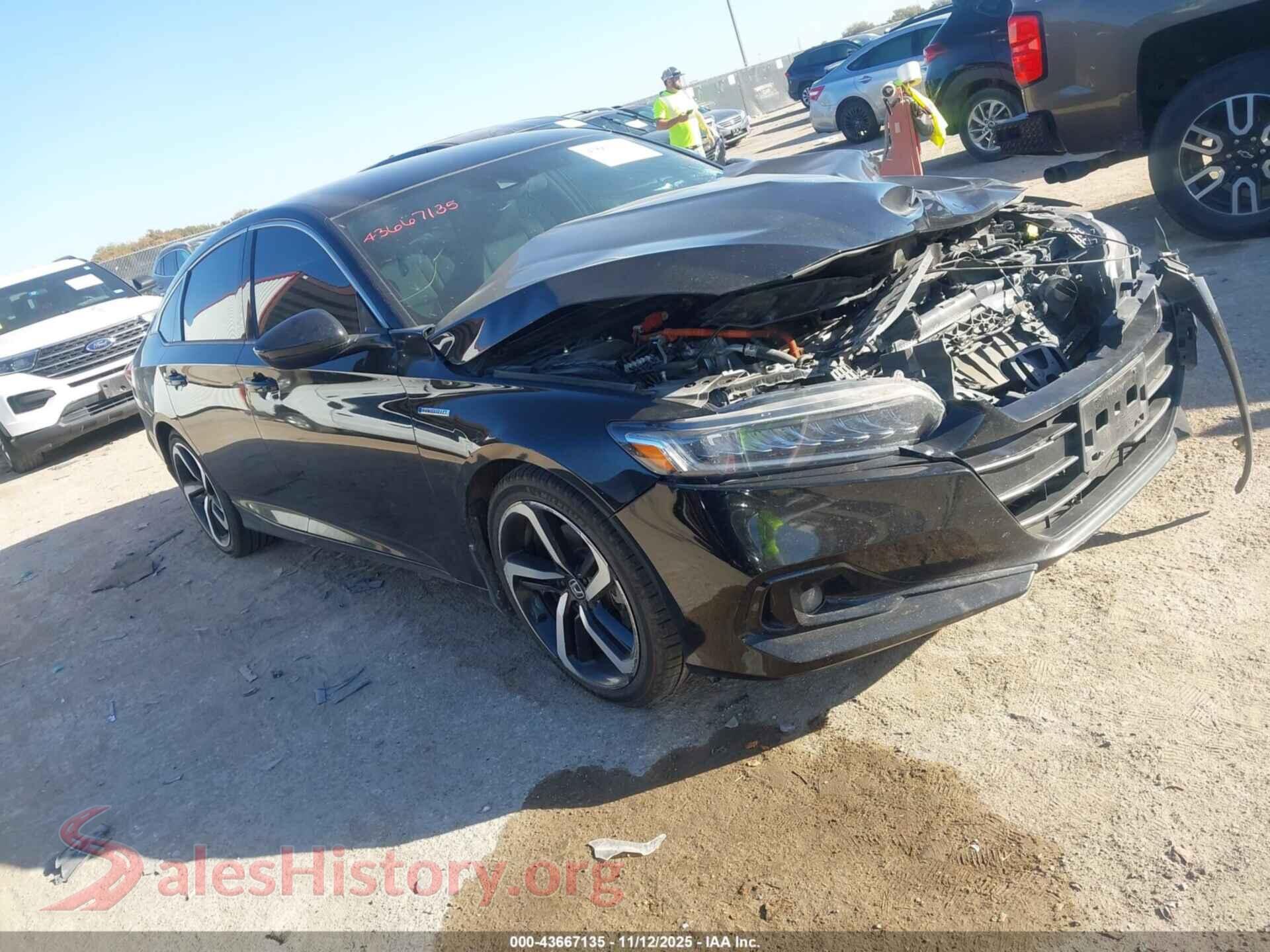 2022 HONDA ACCORD HYBRID — VIN 1HGCV3F25NA036519