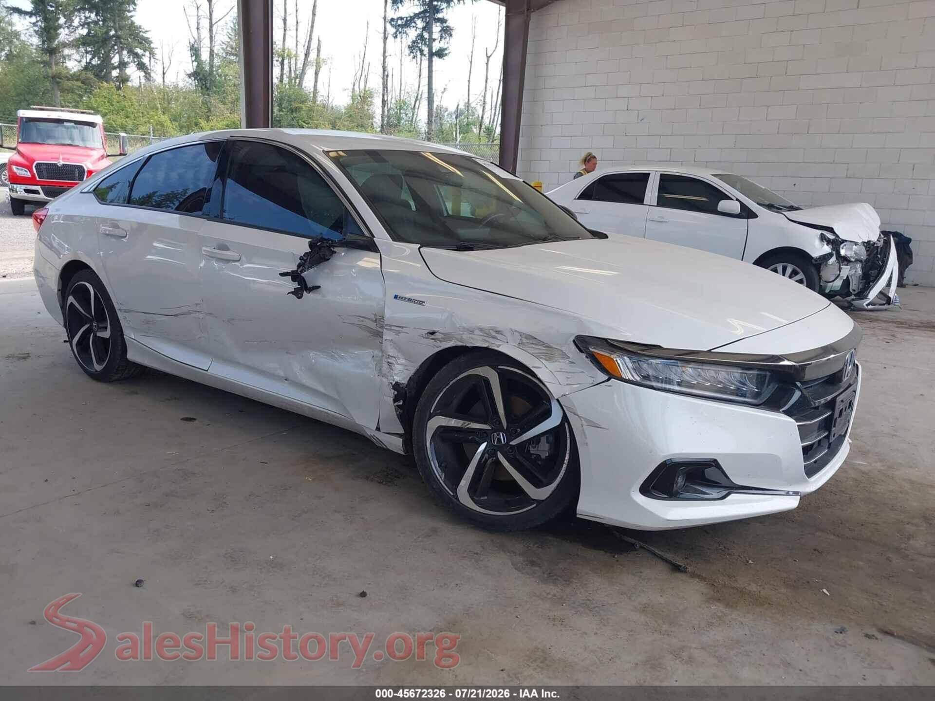 2022 HONDA ACCORD HYBRID — VIN 1HGCV3F26NA016862