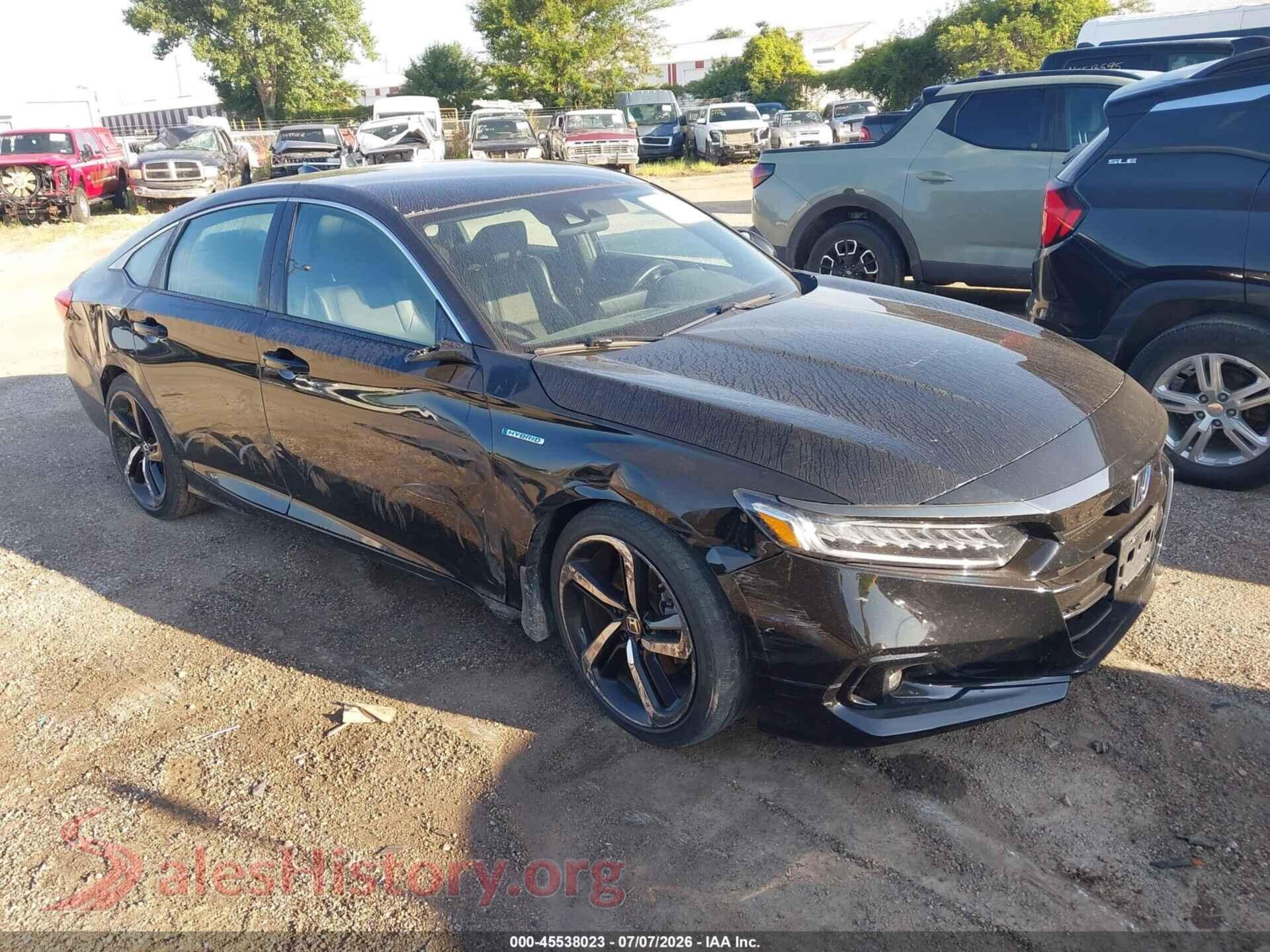 2022 HONDA ACCORD HYBRID — VIN 1HGCV3F28NA045179