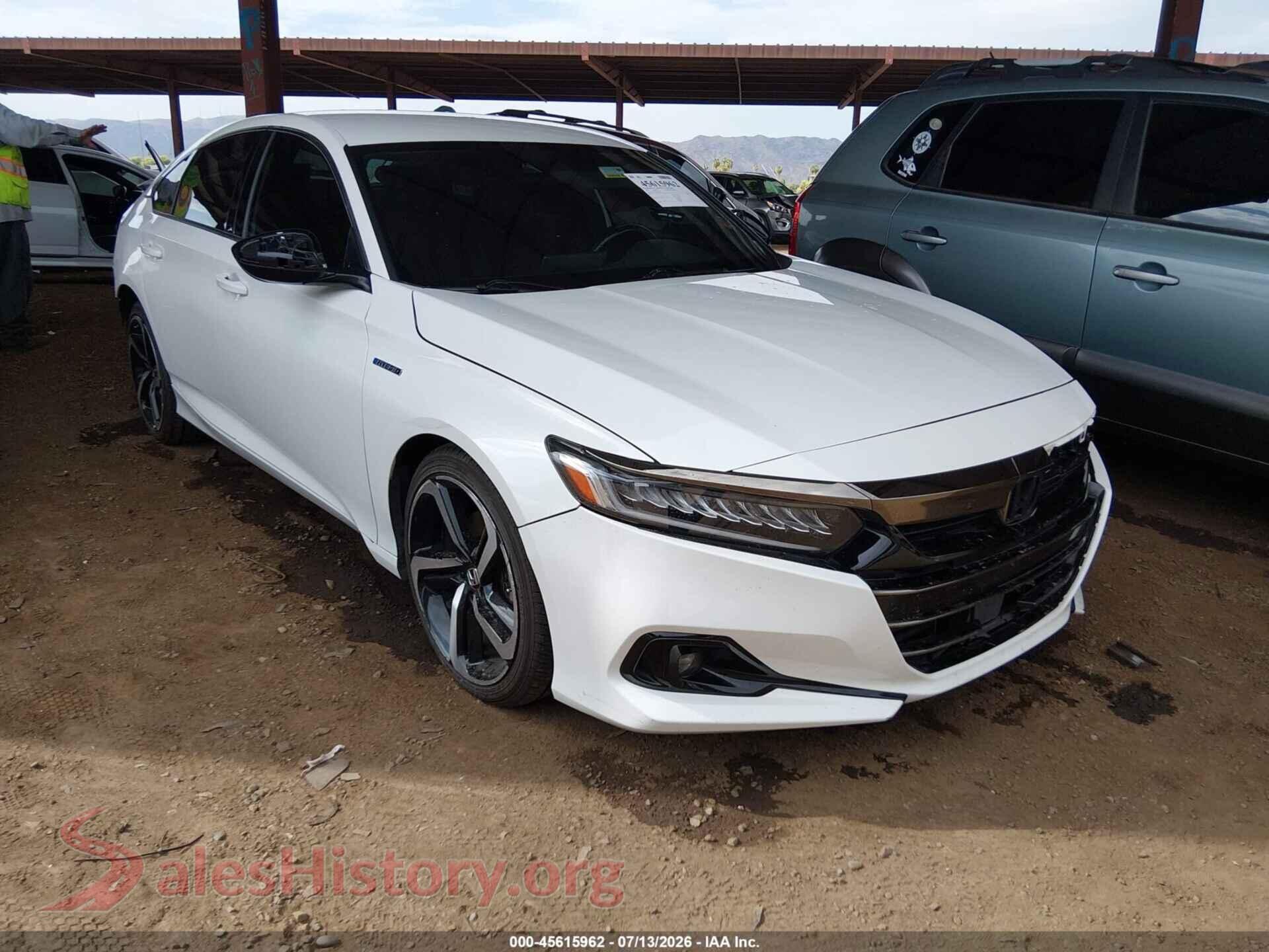 2022 HONDA ACCORD HYBRID — VIN 1HGCV3F29NA037107