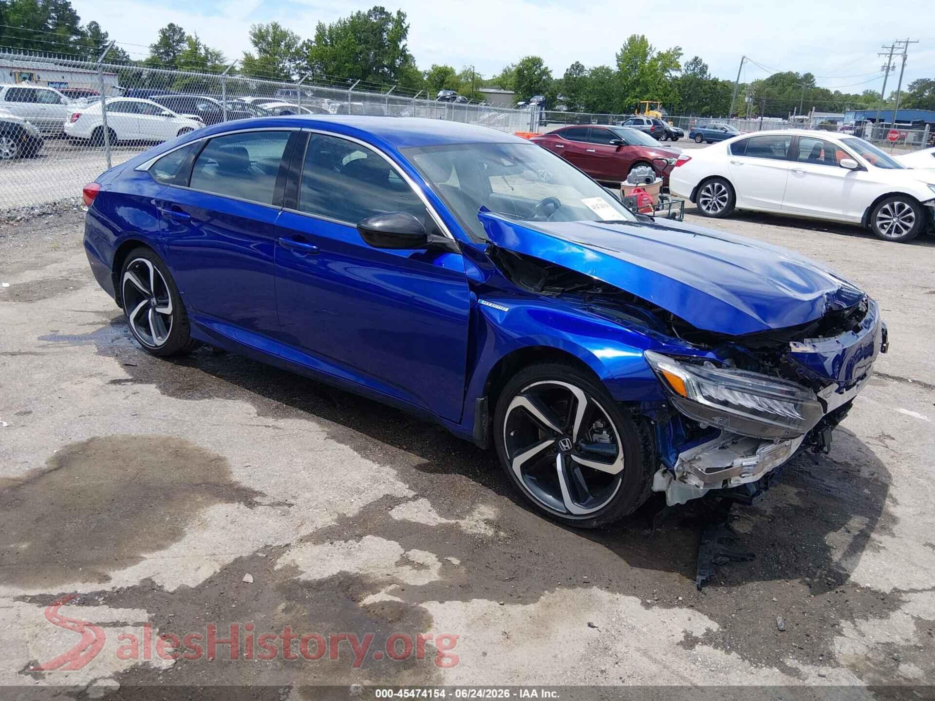 2022 HONDA ACCORD HYBRID — VIN 1HGCV3F2XNA006514