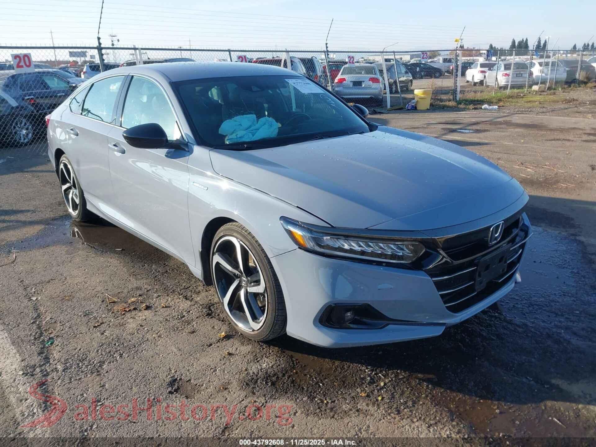 2022 HONDA ACCORD HYBRID — VIN 1HGCV3F2XNA029114