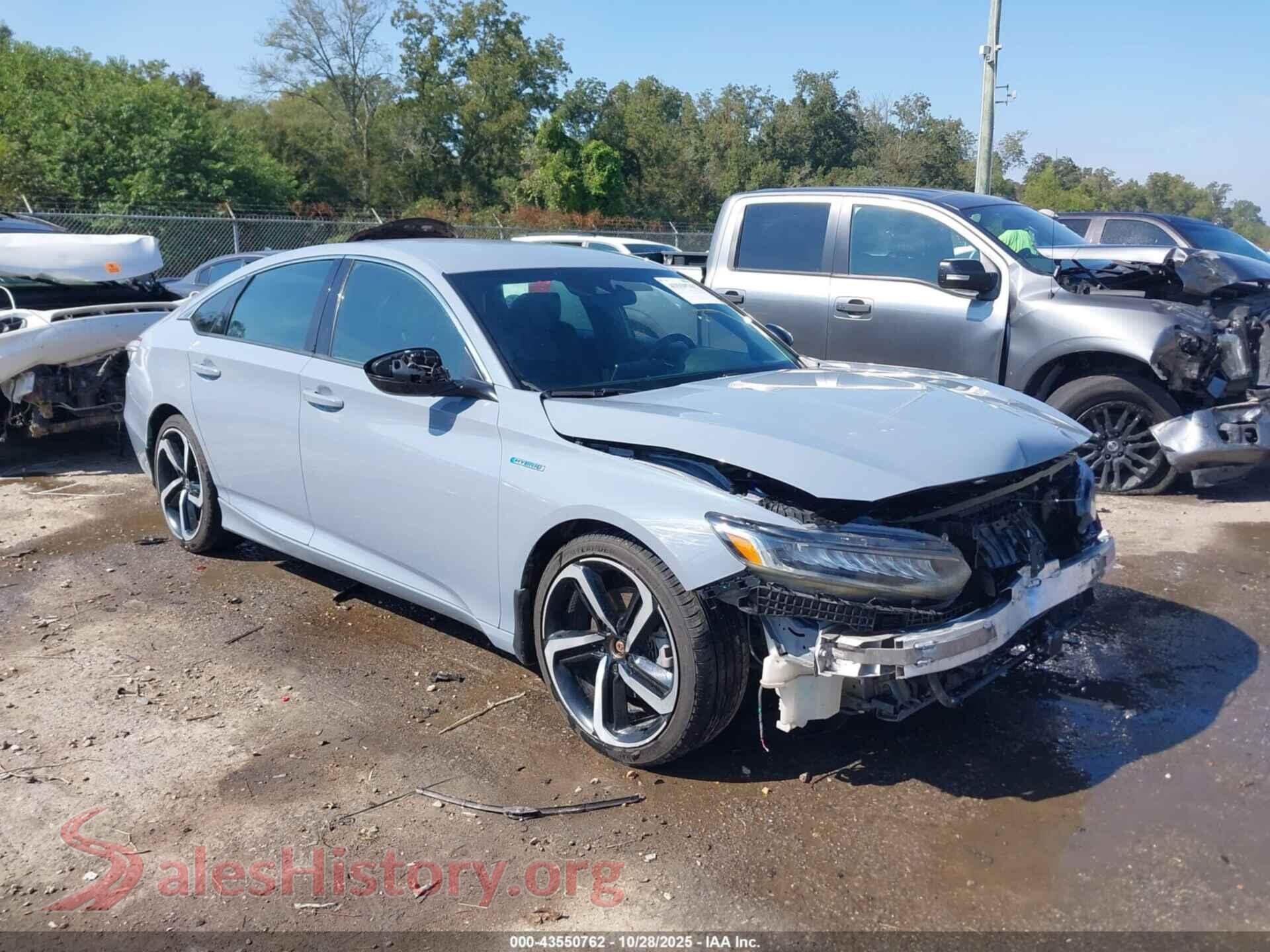 2022 HONDA ACCORD HYBRID — VIN 1HGCV3F2XNA038119