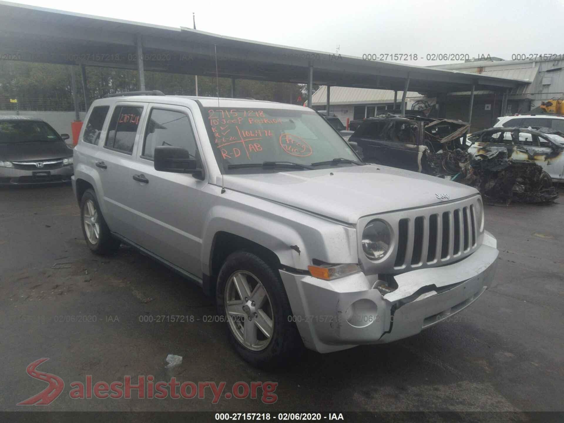 2010 JEEP PATRIOT — VIN 1J4NF1GB8AD624117