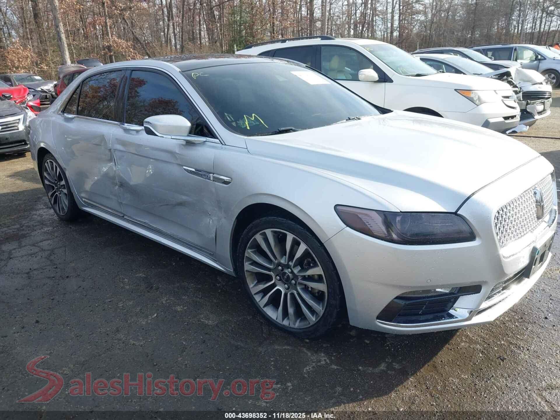 2017 LINCOLN CONTINENTAL — VIN 1LN6L9TK0H5626886