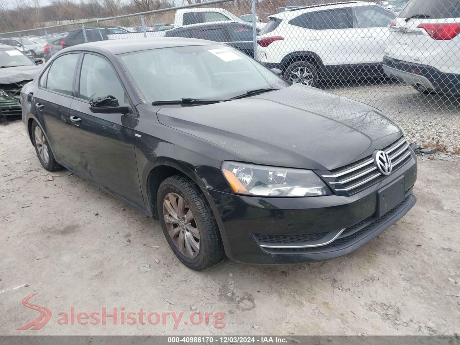 2014 VOLKSWAGEN PASSAT — VIN 1VWAH7A35EC023193