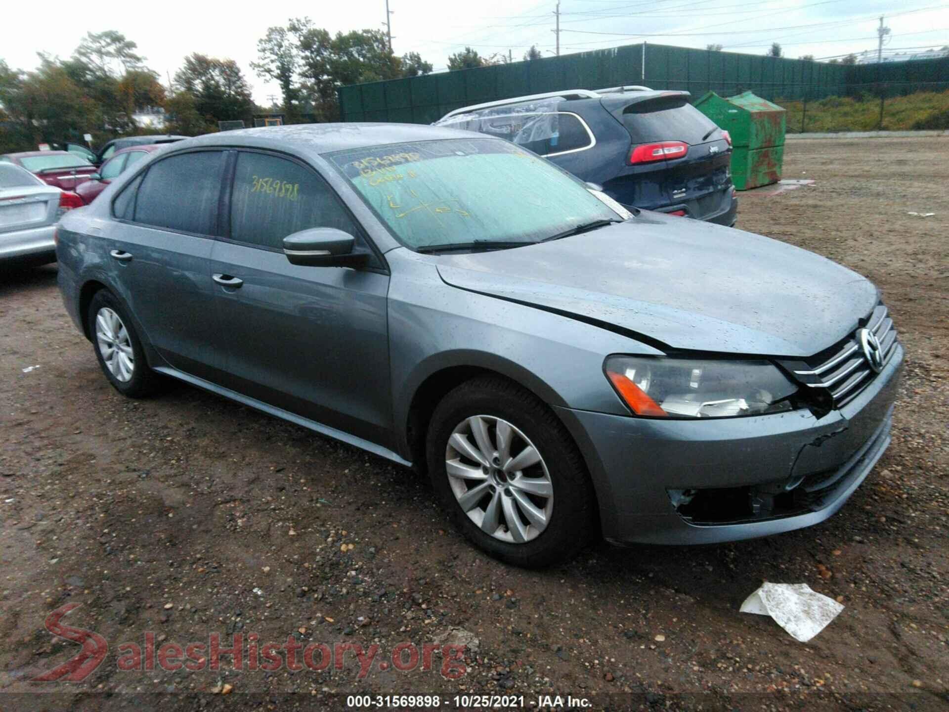 2013 VOLKSWAGEN PASSAT — VIN 1VWAH7A3XDC069875