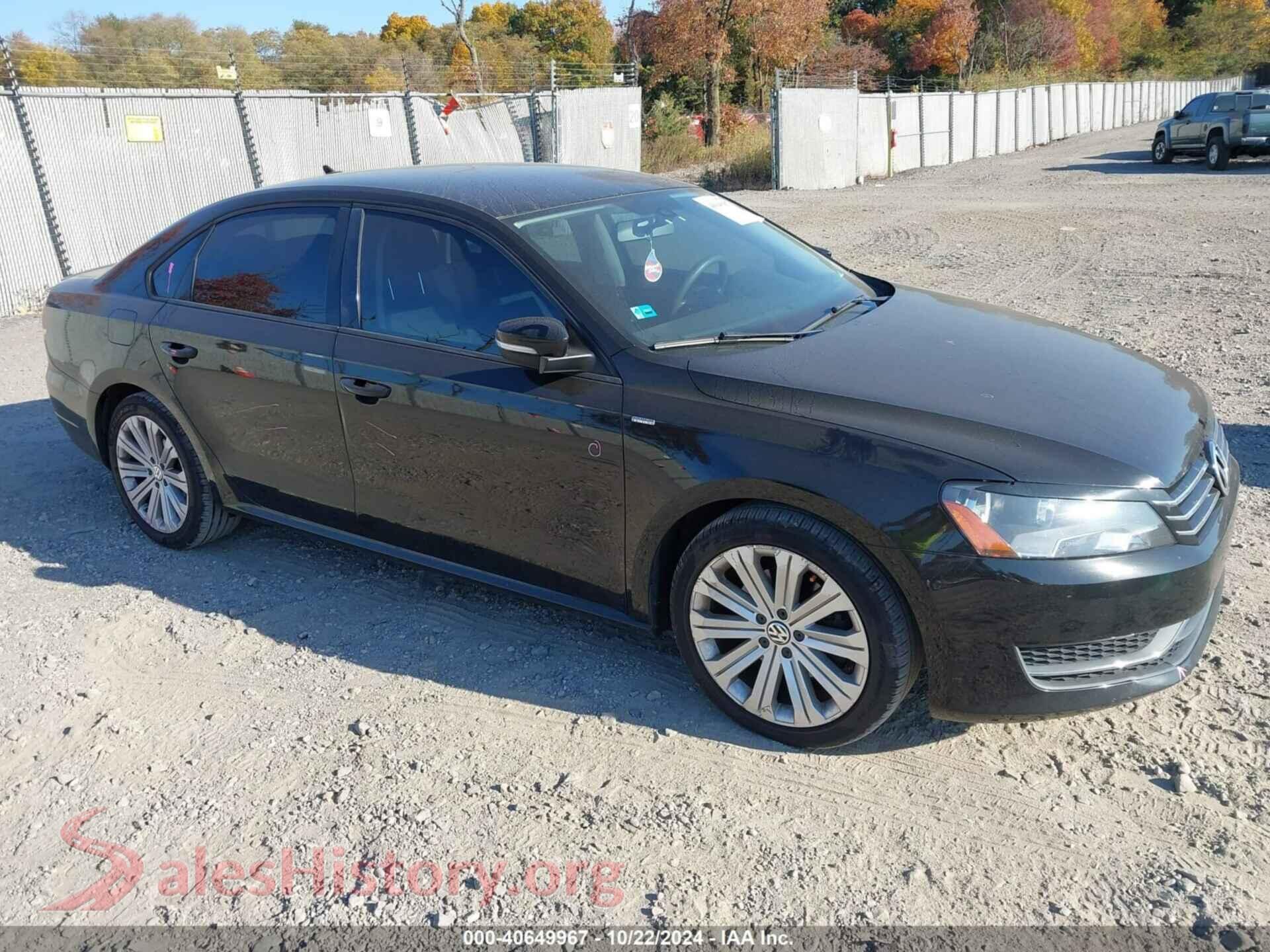 2014 VOLKSWAGEN PASSAT — VIN 1VWAP7A34EC024824
