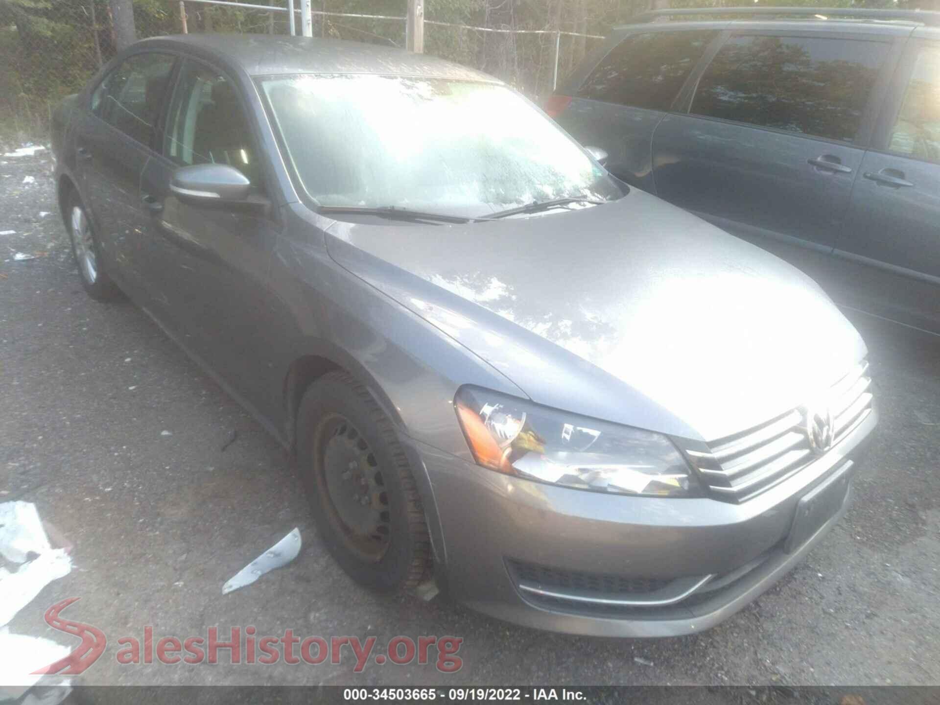 2014 VOLKSWAGEN PASSAT — VIN 1VWAP7A36EC009449
