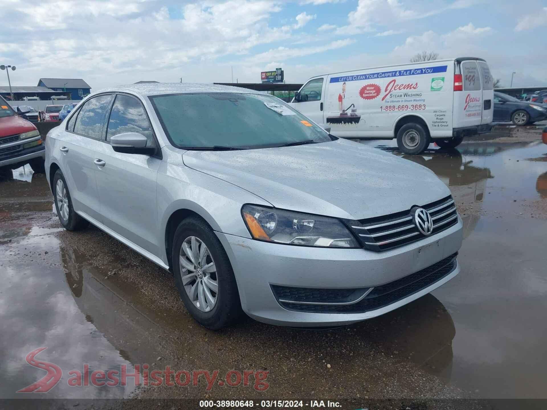 2015 VOLKSWAGEN PASSAT — VIN 1VWAT7A38FC075840