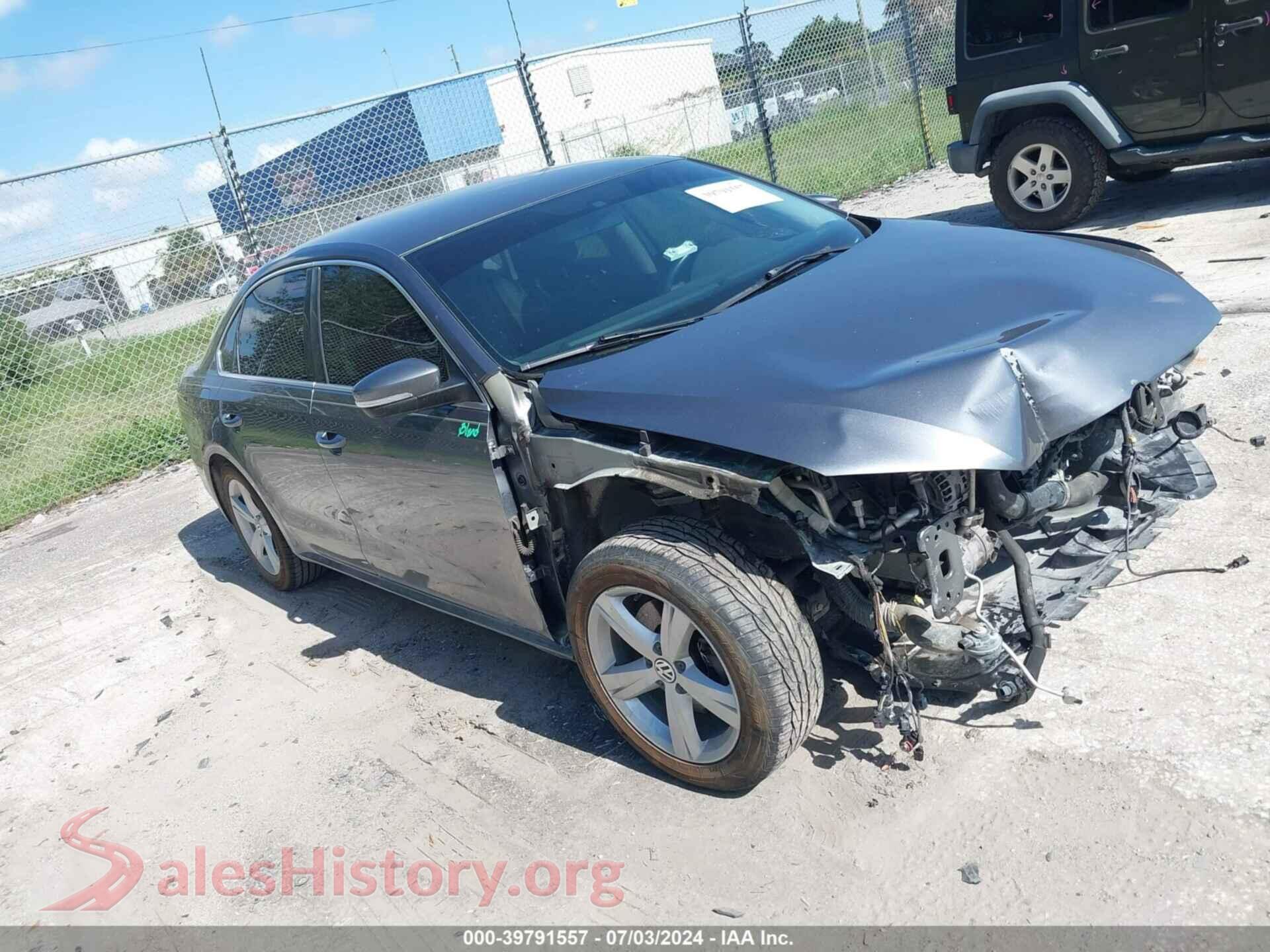 2015 VOLKSWAGEN PASSAT — VIN 1VWAT7A38FC096820