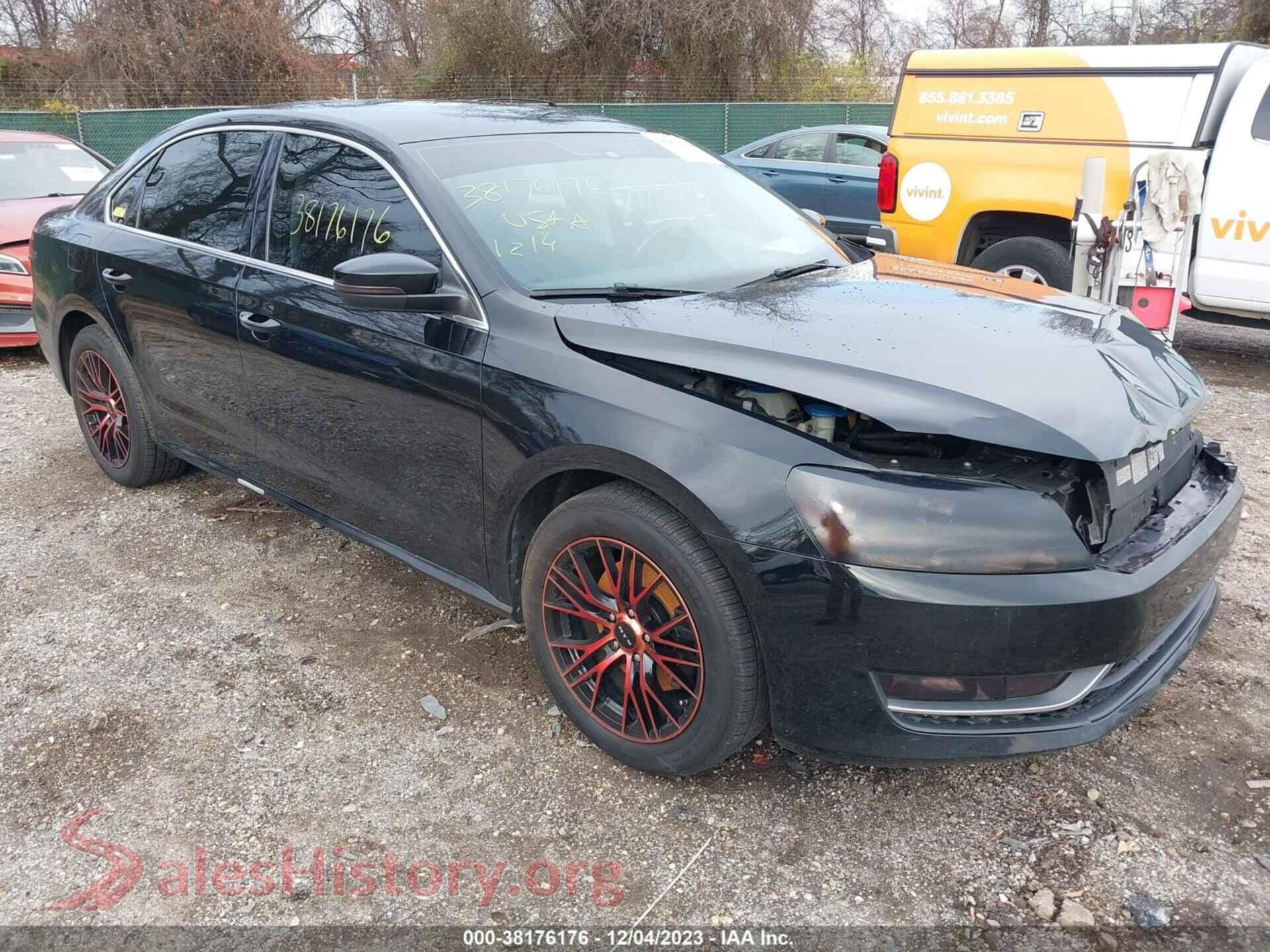 2015 VOLKSWAGEN PASSAT — VIN 1VWAT7A39FC076477