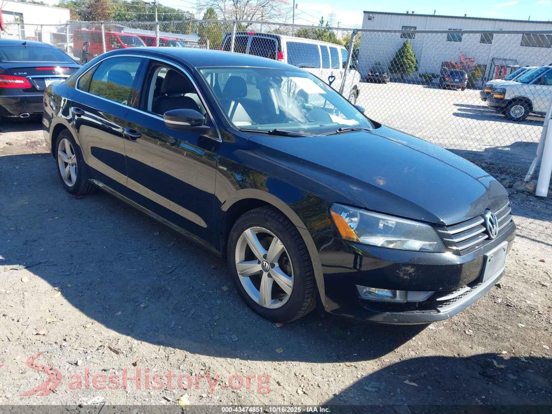 2015 VOLKSWAGEN PASSAT — VIN 1VWAT7A39FC116265