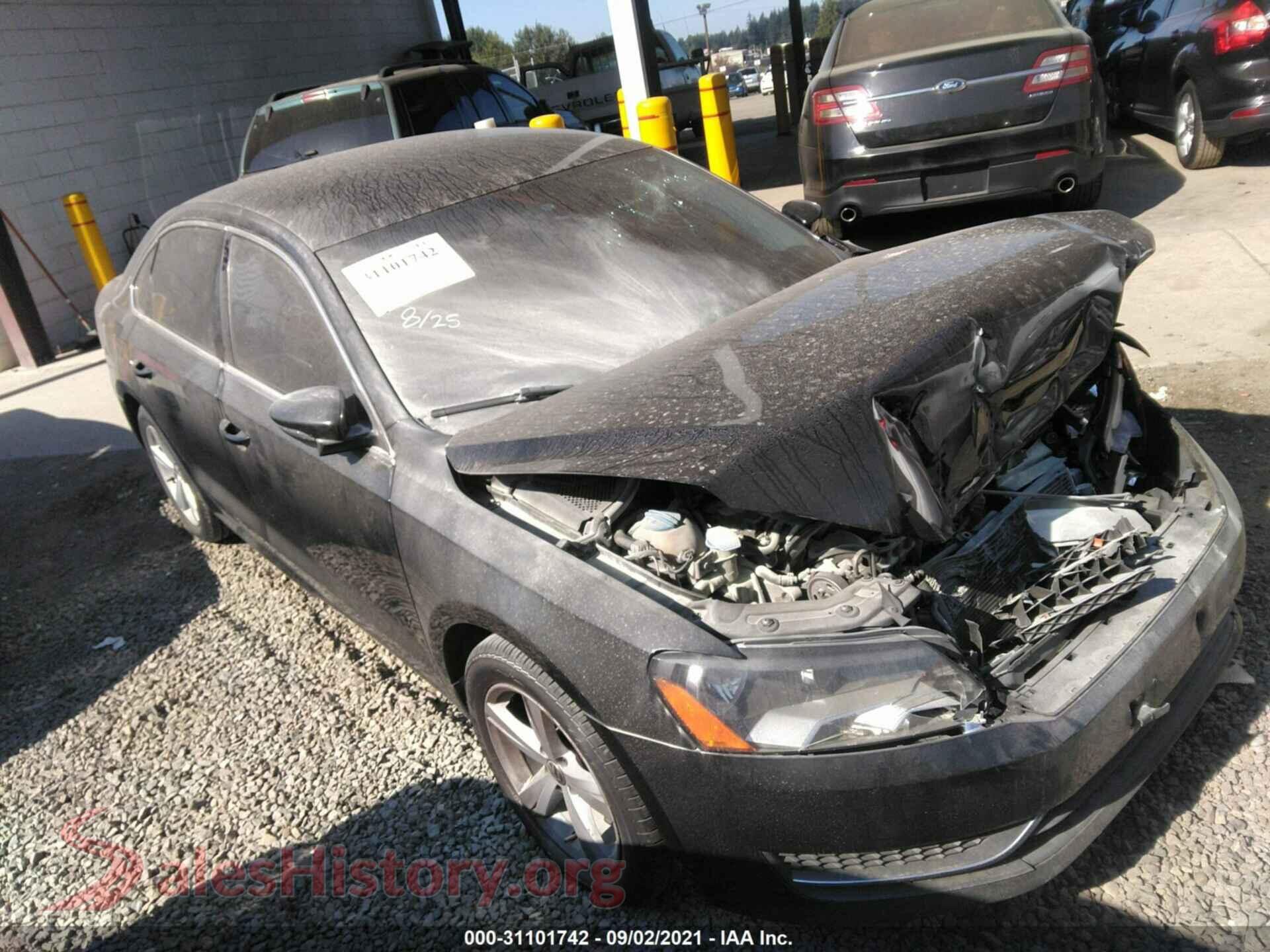 2012 VOLKSWAGEN PASSAT — VIN 1VWBH7A31CC072845