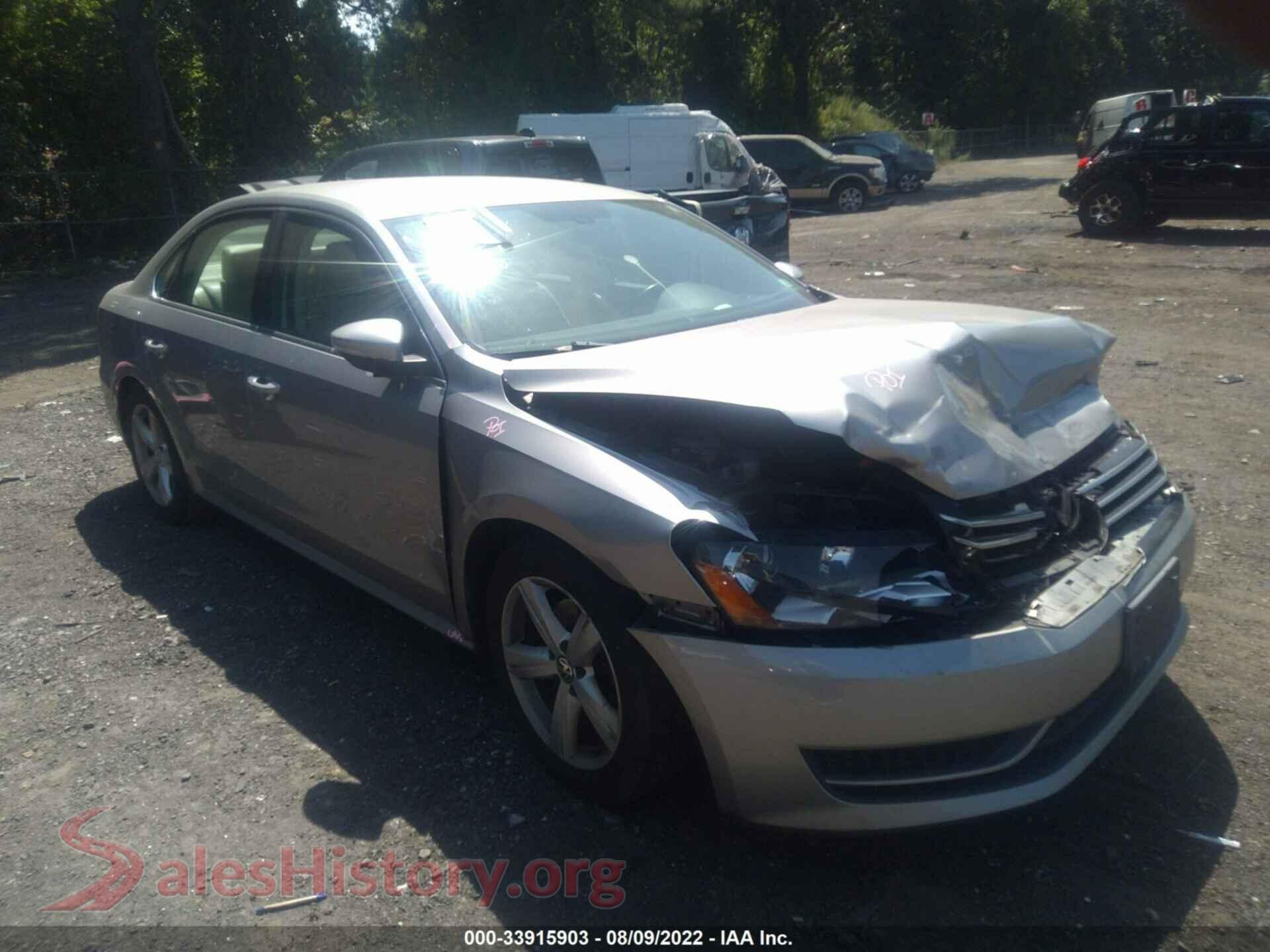 2012 VOLKSWAGEN PASSAT — VIN 1VWBH7A35CC061430