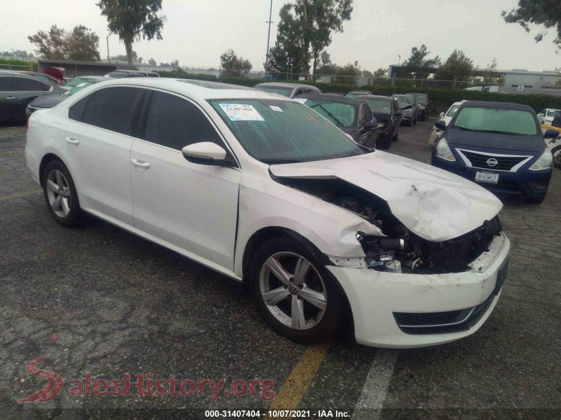 2012 VOLKSWAGEN PASSAT — VIN 1VWBP7A33CC098768