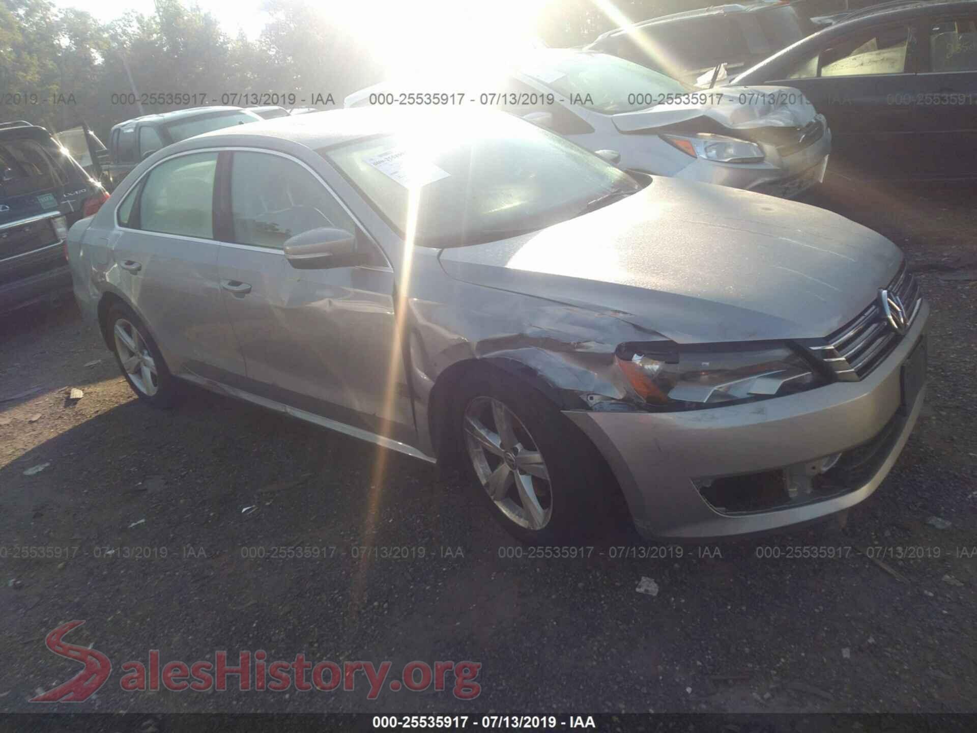 2013 VOLKSWAGEN PASSAT — VIN 1VWBP7A33DC124206