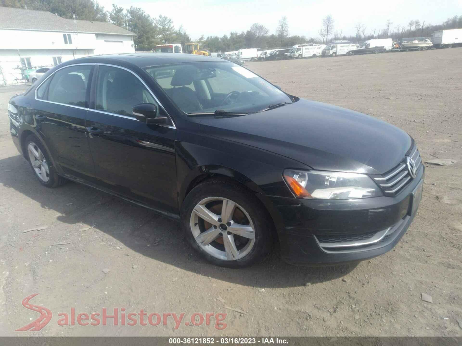 2012 VOLKSWAGEN PASSAT — VIN 1VWBP7A36CC111058