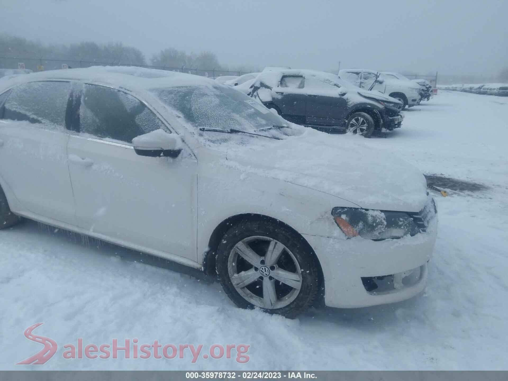 2013 VOLKSWAGEN PASSAT — VIN 1VWBP7A36DC119565