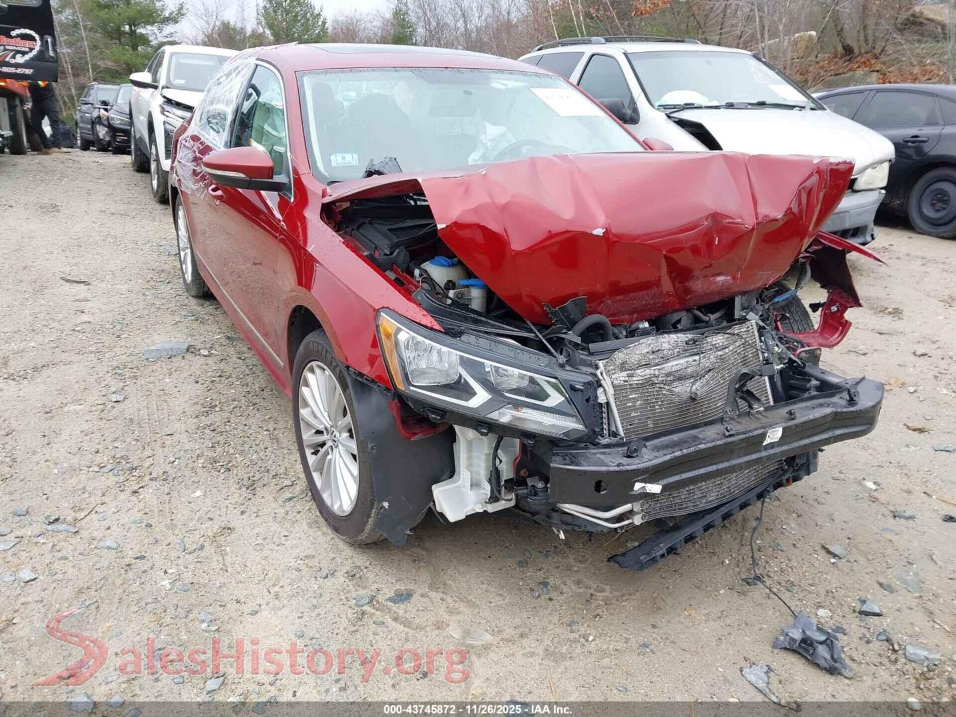 2016 VOLKSWAGEN PASSAT — VIN 1VWBS7A30GC061648