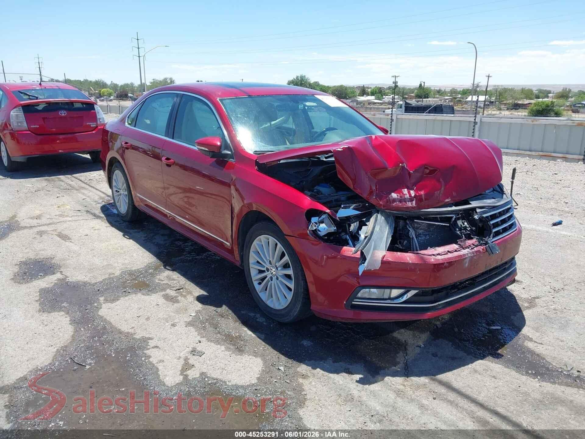 2016 VOLKSWAGEN PASSAT — VIN 1VWBT7A37GC054998
