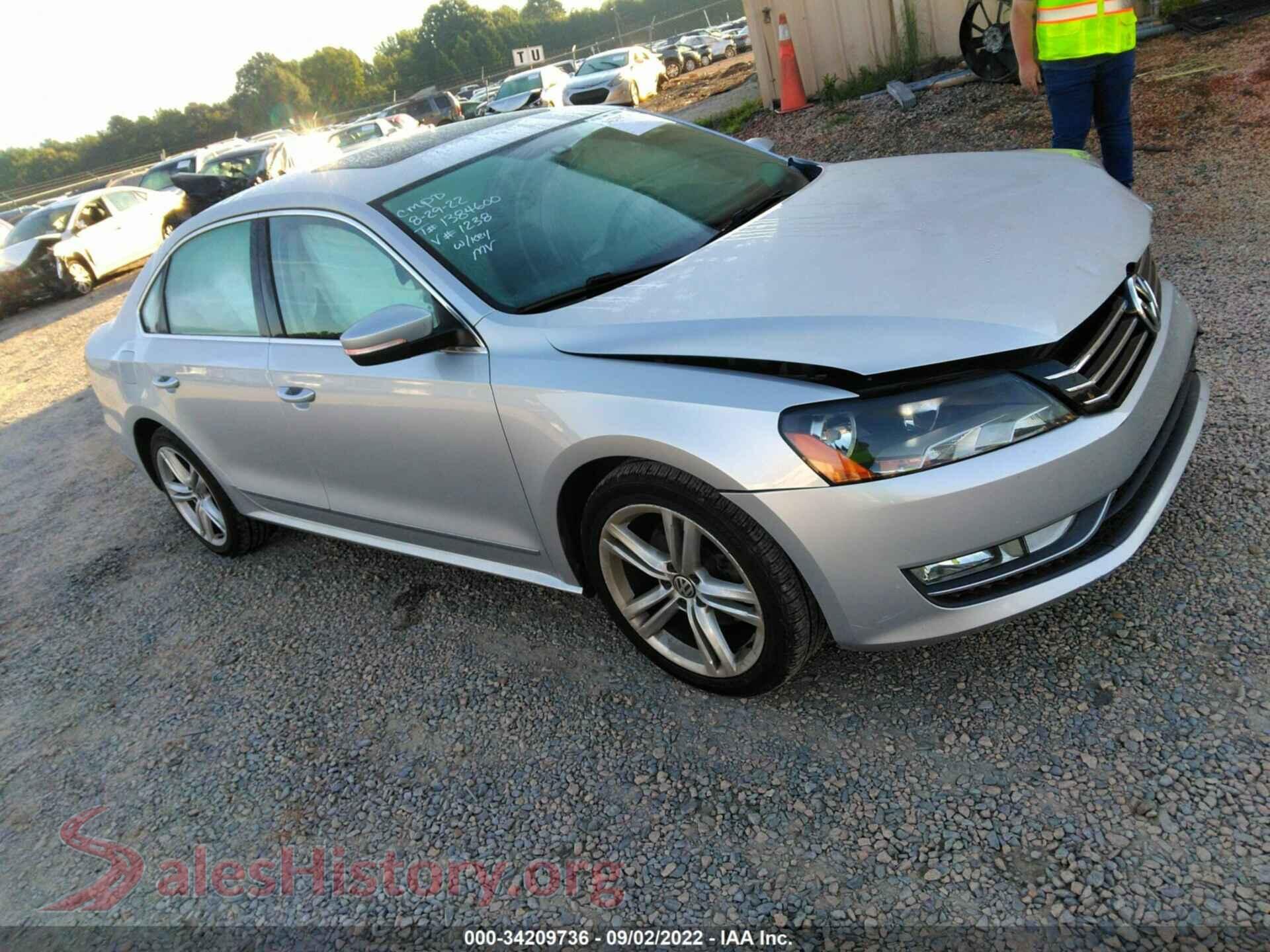 2015 VOLKSWAGEN PASSAT — VIN 1VWBT7A38FC041238