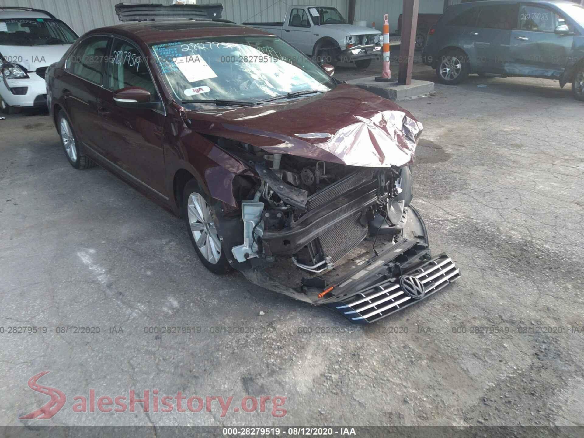 2013 VOLKSWAGEN PASSAT — VIN 1VWCH7A31DC020301