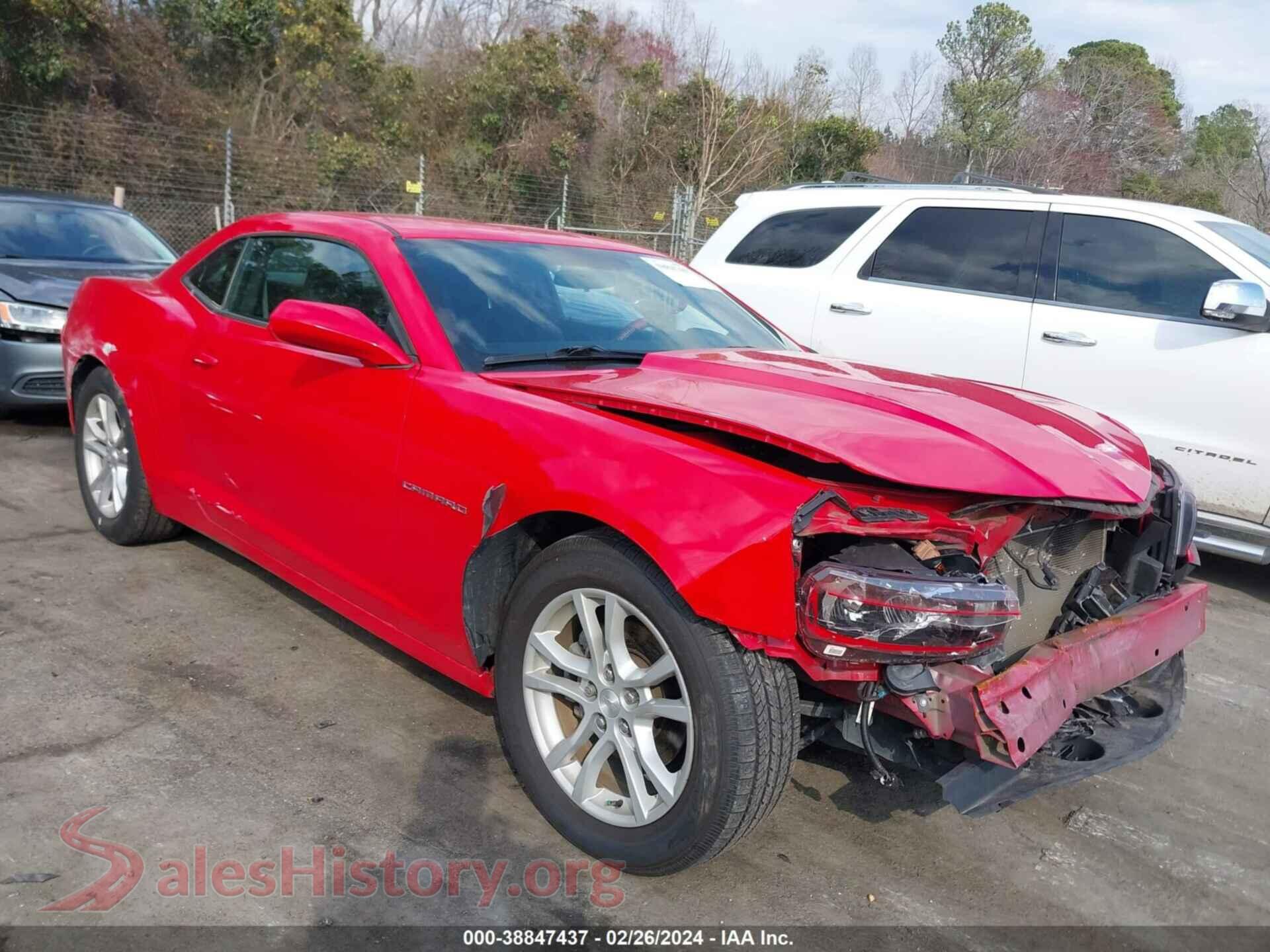 2015 CHEVROLET CAMARO — VIN 2G1FB1E35F9256283
