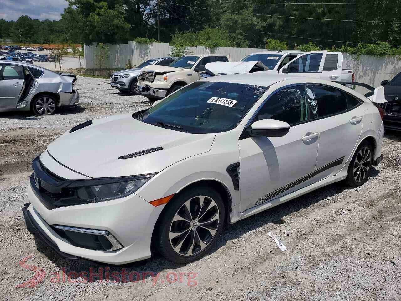 2020 HONDA CIVIC — VIN 2HGFC2F6XLH599905