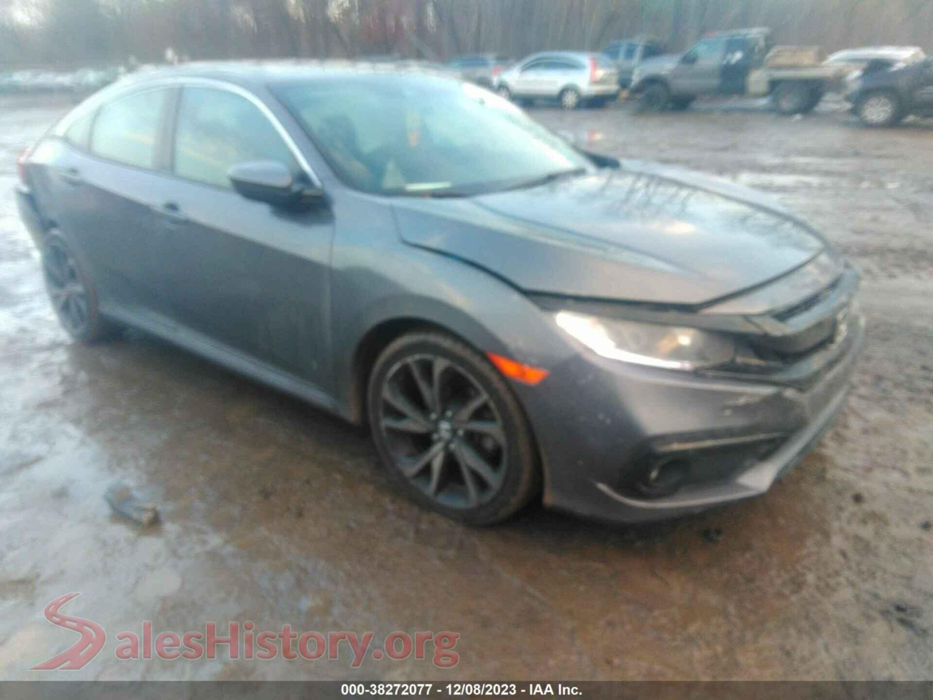 2019 HONDA CIVIC — VIN 2HGFC2F82KH596478