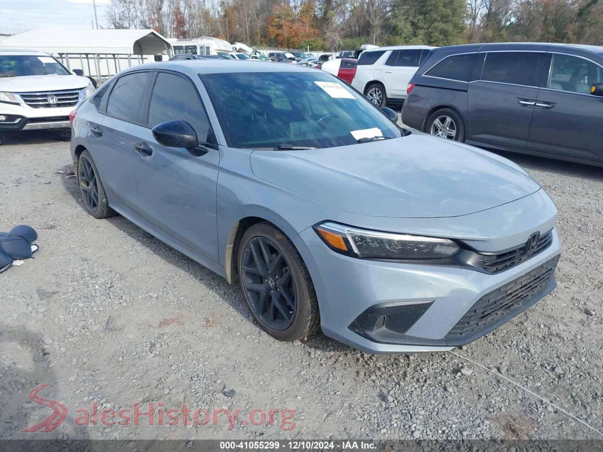 2022 HONDA CIVIC — VIN 2HGFE2F52NH603756