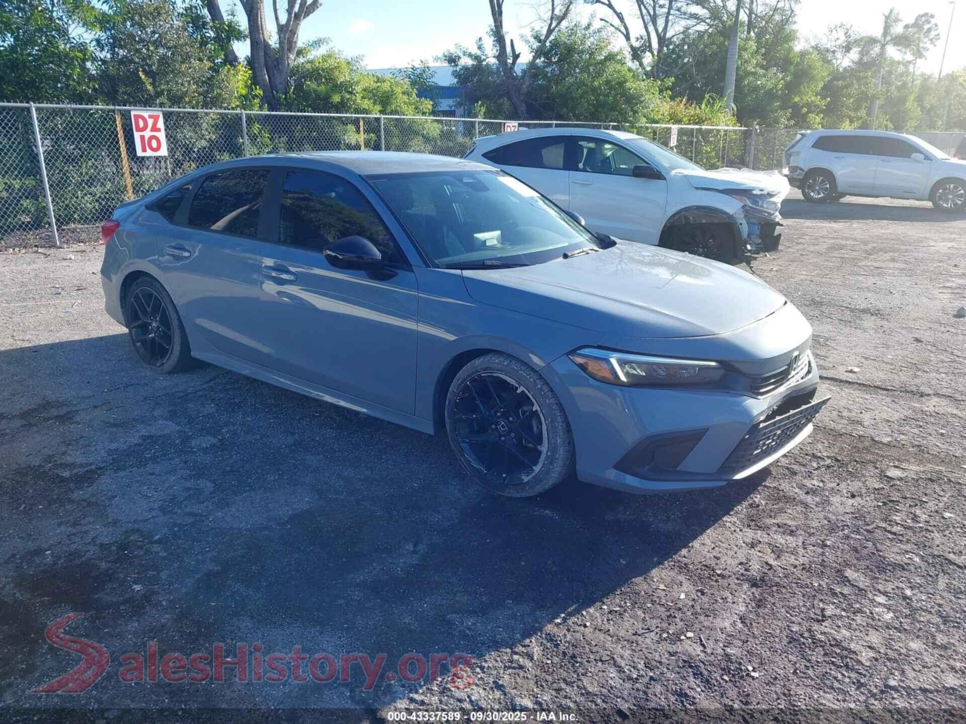2022 HONDA CIVIC — VIN 2HGFE2F55NH588931