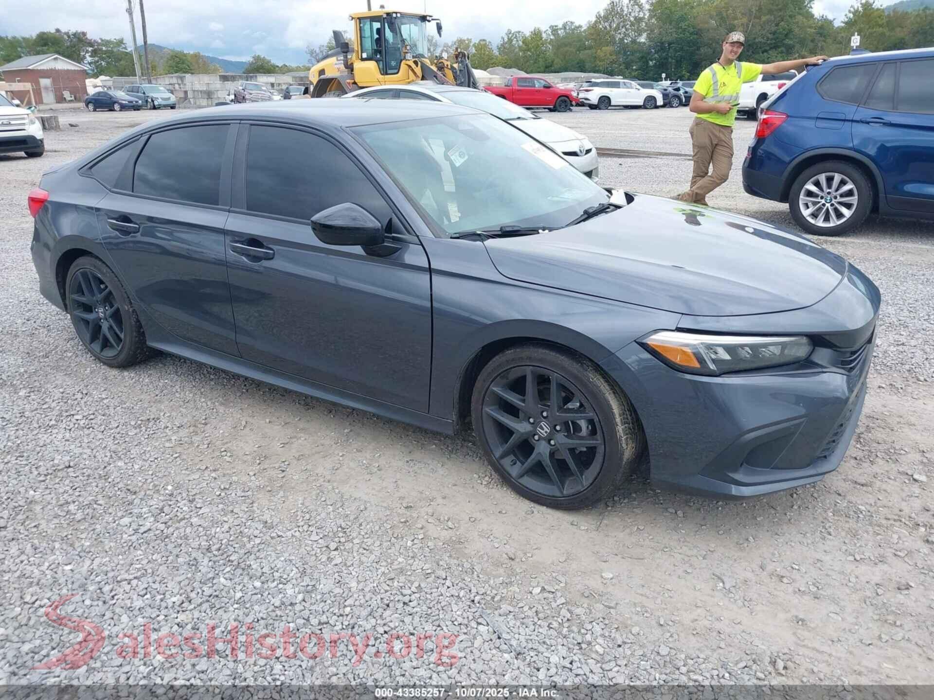 2022 HONDA CIVIC — VIN 2HGFE2F58NH587501