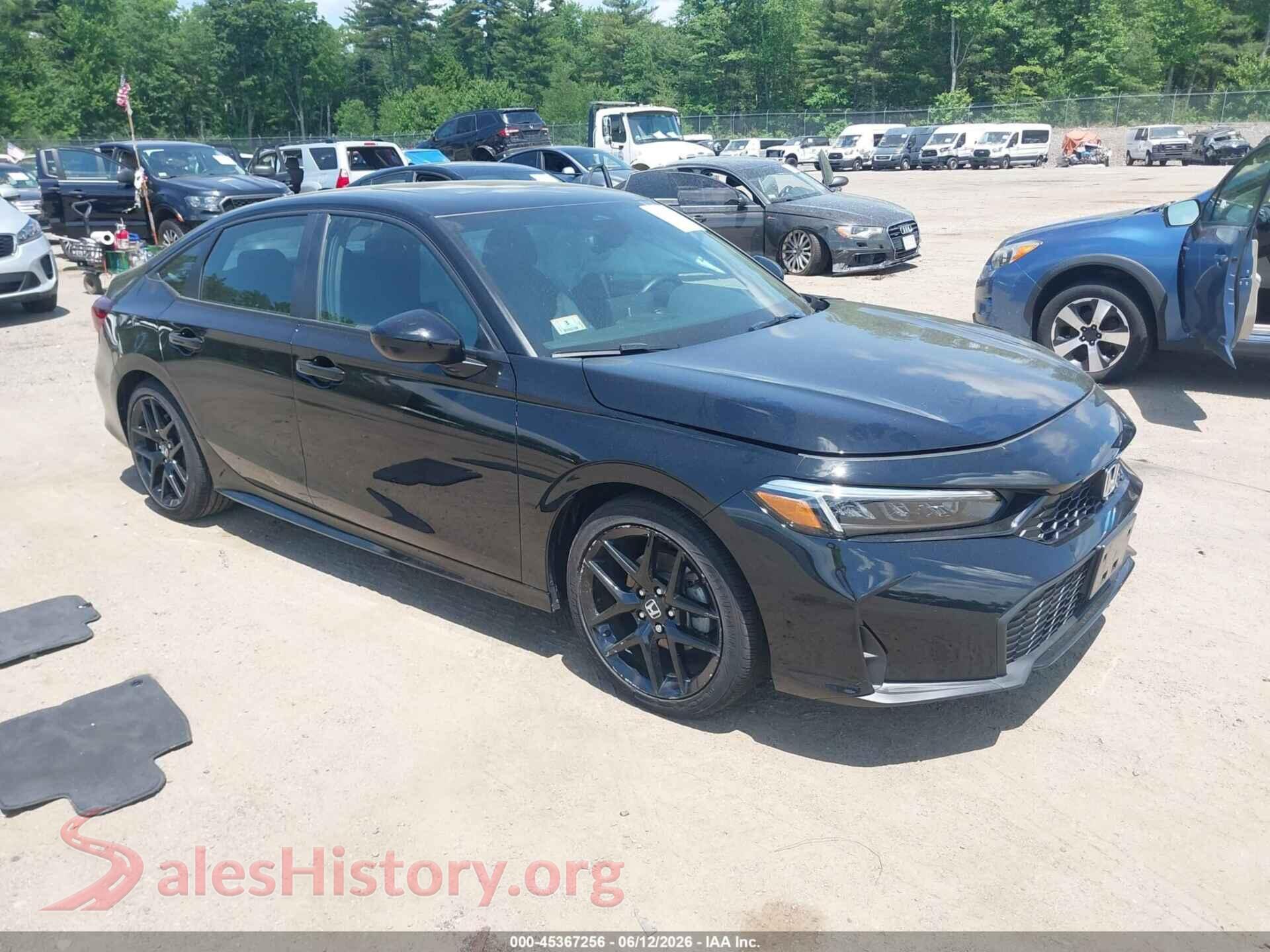 2025 HONDA CIVIC HYBRID — VIN 2HGFE4F83SH320736